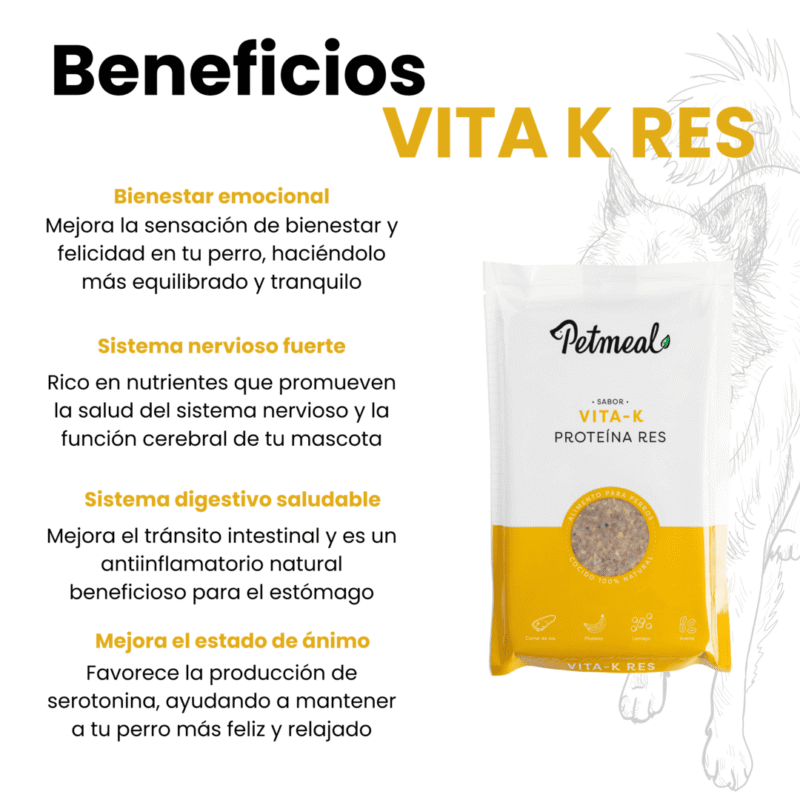 Delicioso alimento para perro vita k res 500g