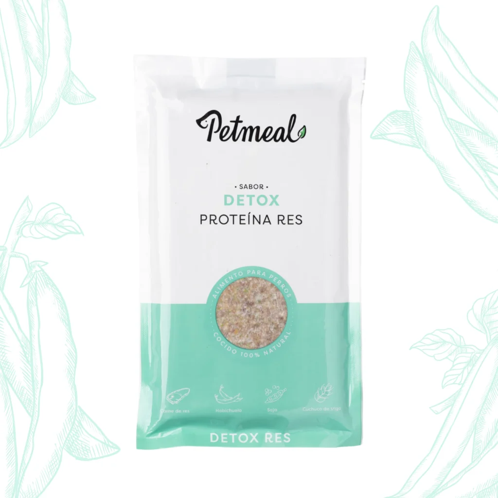 Delicioso alimento para perro sabor detox res 500g