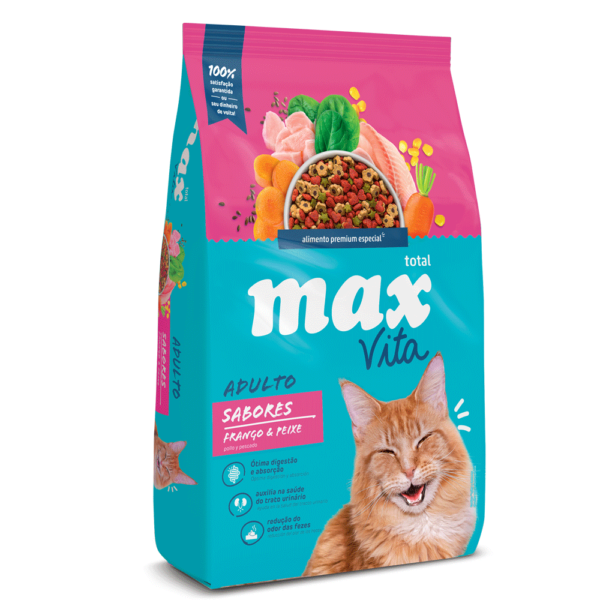 MAX FELINO VITA GATO ADULTO SABORES POLLO & PEZ