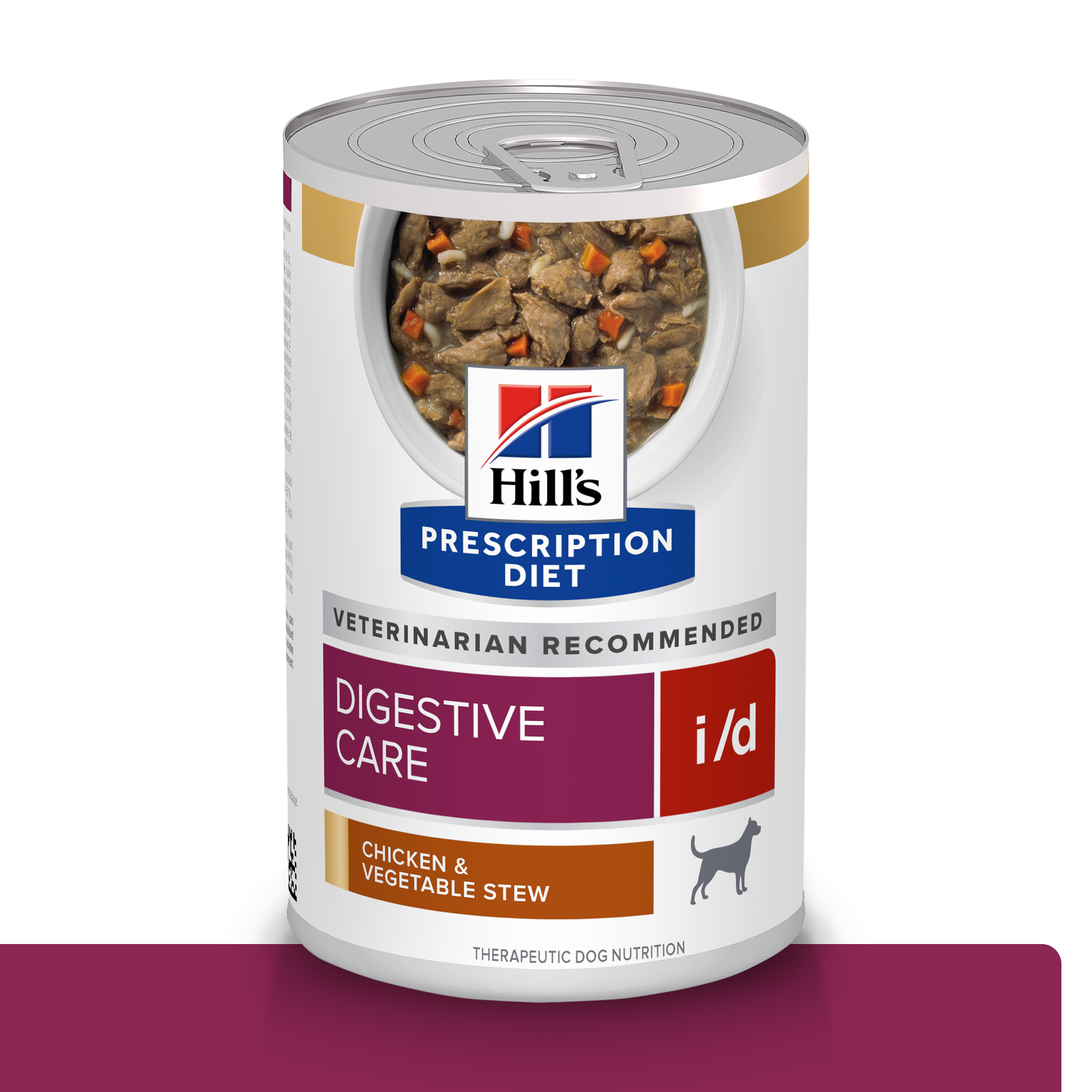 ComidaHúmedaParaPerrosHillsPrescriptionDietDigestiveCareI_DPolloYVegetales12_5OZ-1 HILLS DIETA CANINO I/D ESTOFADO PERRO 12.5 ONZ - Imagen 1