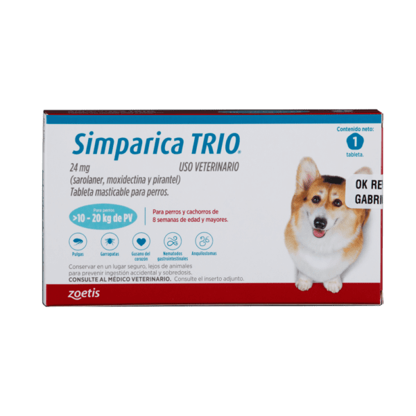 SIMPARICA TRIO TABLETA PERRO - Imagen 2