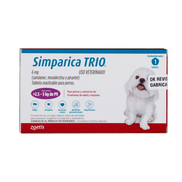 SIMPARICA TRIO TABLETA PERRO - Imagen 3