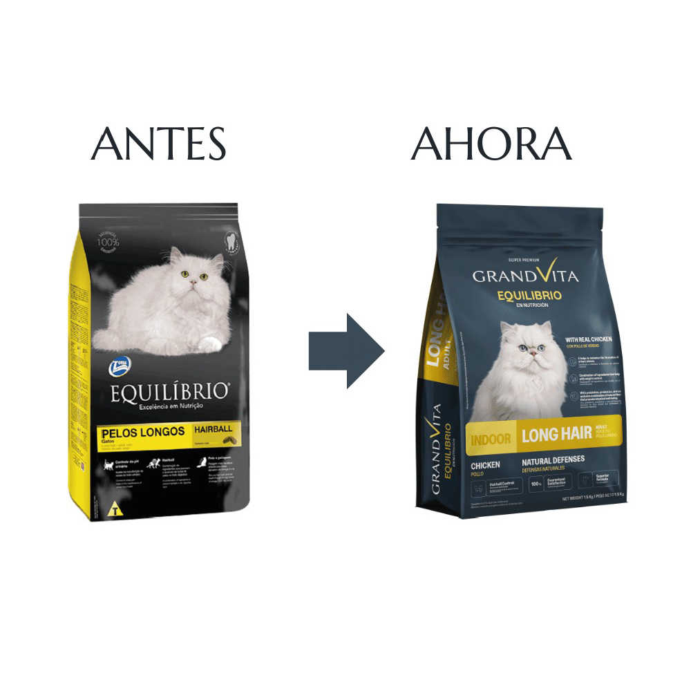 Pelo largo Alimento para gato adulto Equilibrio grand vita pelos largos