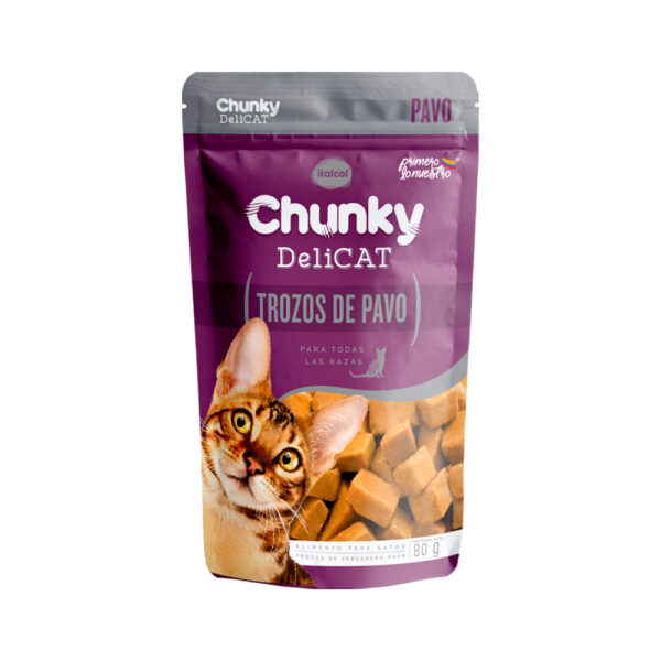 CHUNKY POUCH DELICAT TROZOS PAVO 80 GR