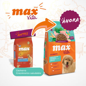MAX CANINO VITA PERRO CACHORRO CRECIMENTO SALUDABLE POLLO