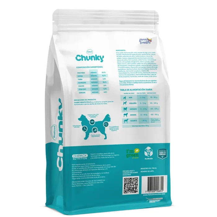 Nuevo Alimento para perro adulto todas las razas chunky pollo 1 und