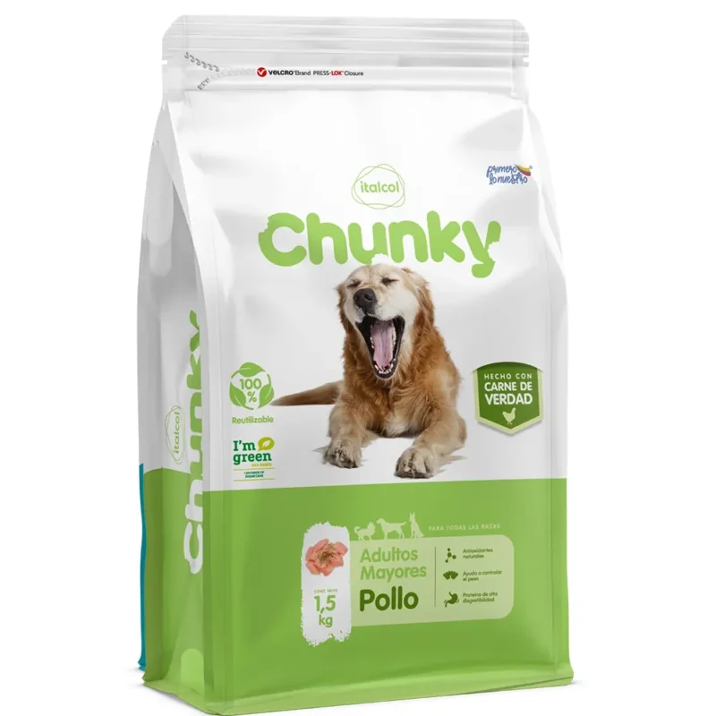 Alimento para perro senior Chunky adultos mayores