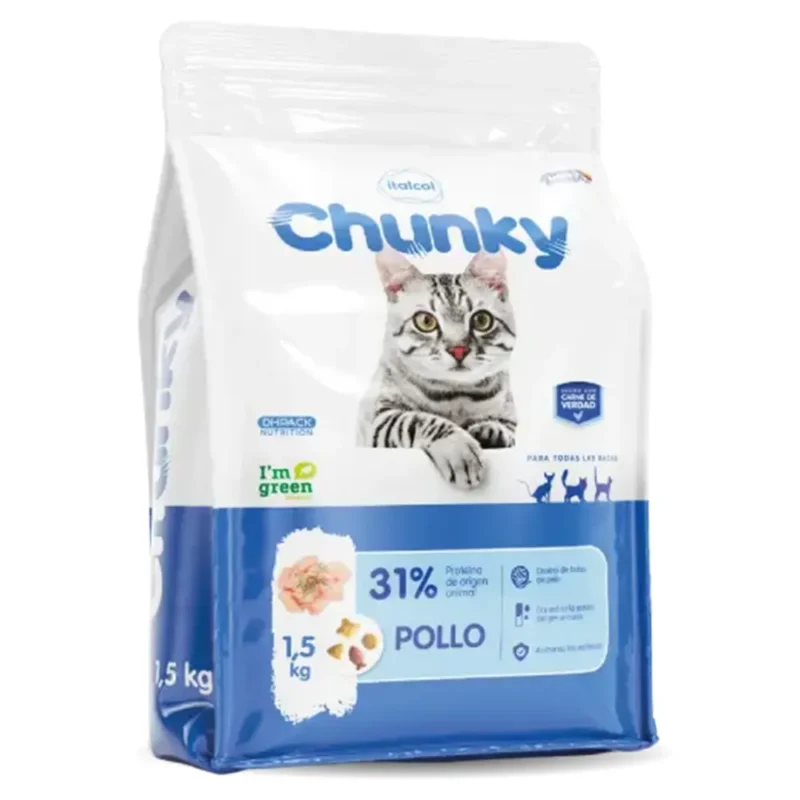 Alimento para gato adulto Chunky pollo