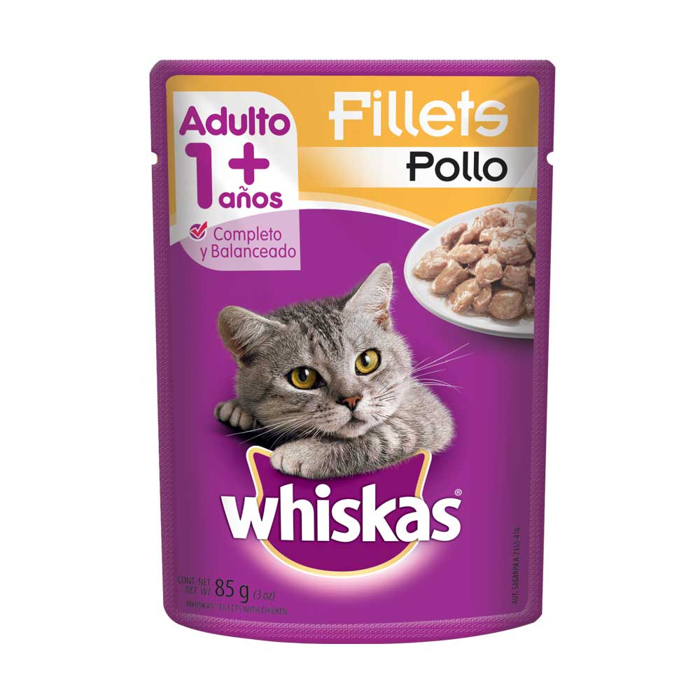 Whiskas Pouch Pollo 85 Gr WHISKAS GATO POUCH POLLO 85 GR - Imagen 1