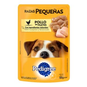 PEDIGREE POUCH PERRO ADULTO RAZA PEQUEÑA POLLO 100 GR