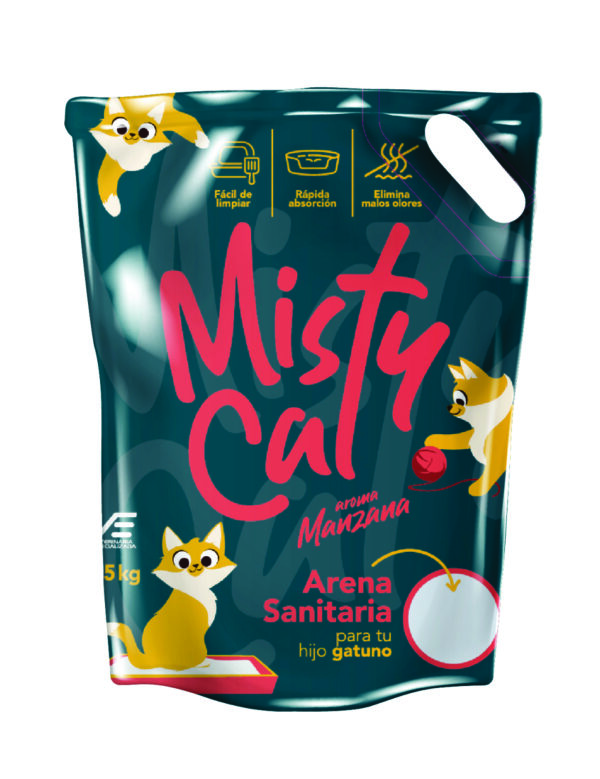 ARENA MARCA MISTY CAT AROMA MANZANA 4.5 KG