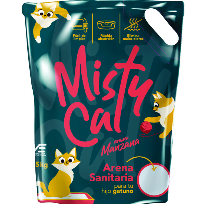 ARENA MARCA MISTY CAT AROMA MANZANA 4.5 KG