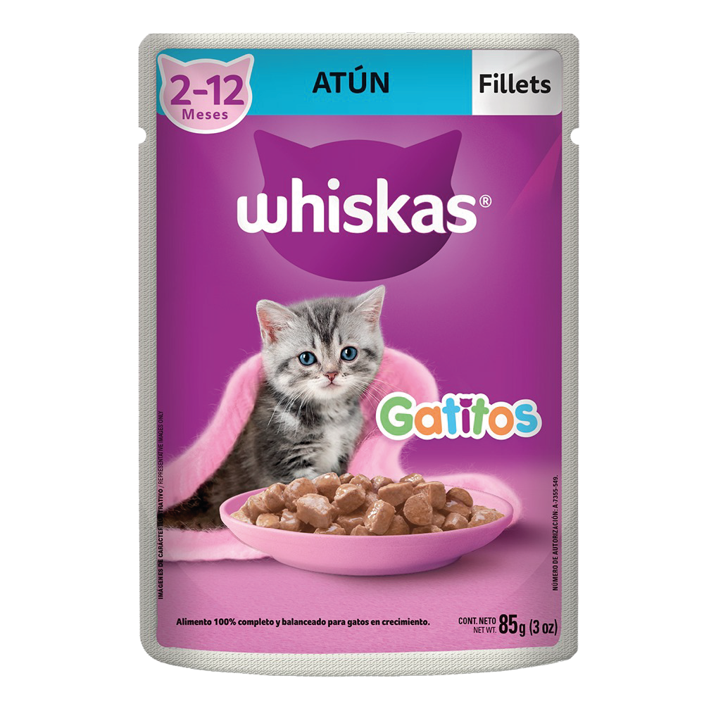 Whiskas-atun-gatito WHISKAS GATO POUCH GATITOS ATUN 85GR - Imagen 1