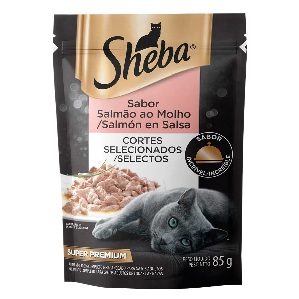 Sheba-salmon SHEBA SCH GATO ADULTO SALMON POUCH 85 GR - Imagen 1