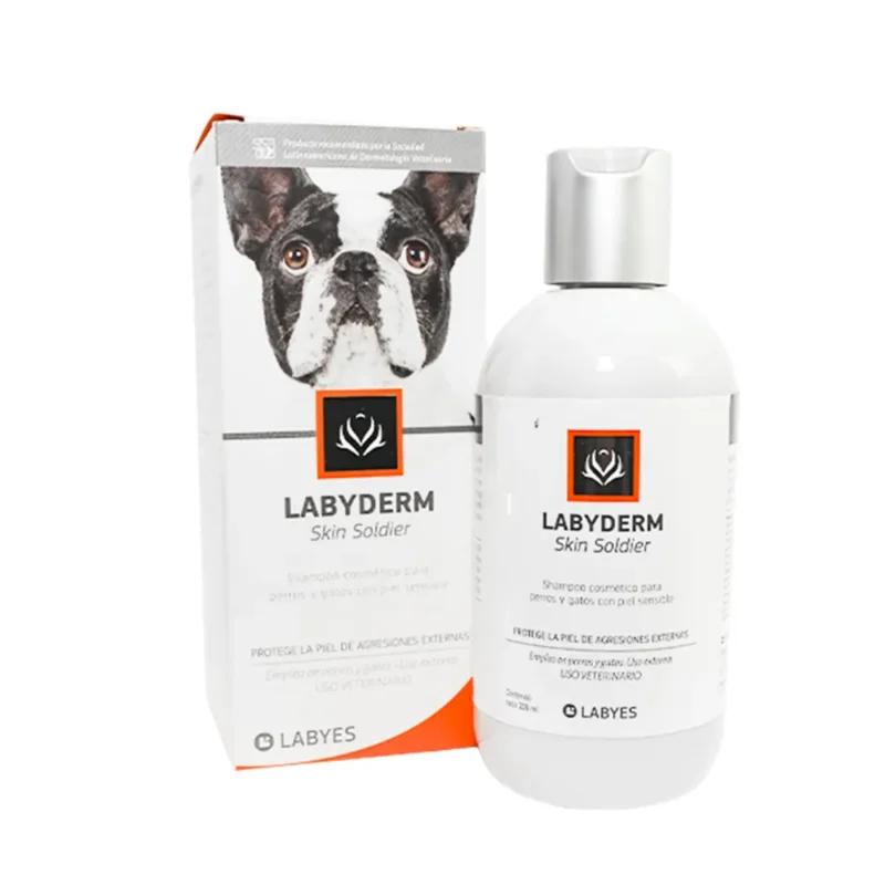 Shampoo para perros y gatos, Labryderm skyn soldier 220ml - Imagen 4