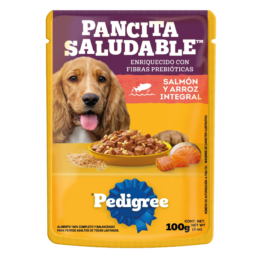 Pedigree-pancita-saludable-salmon-arroz PEDIGREE POUCH PANCITA SALUDABLE 100 GR - Imagen 1