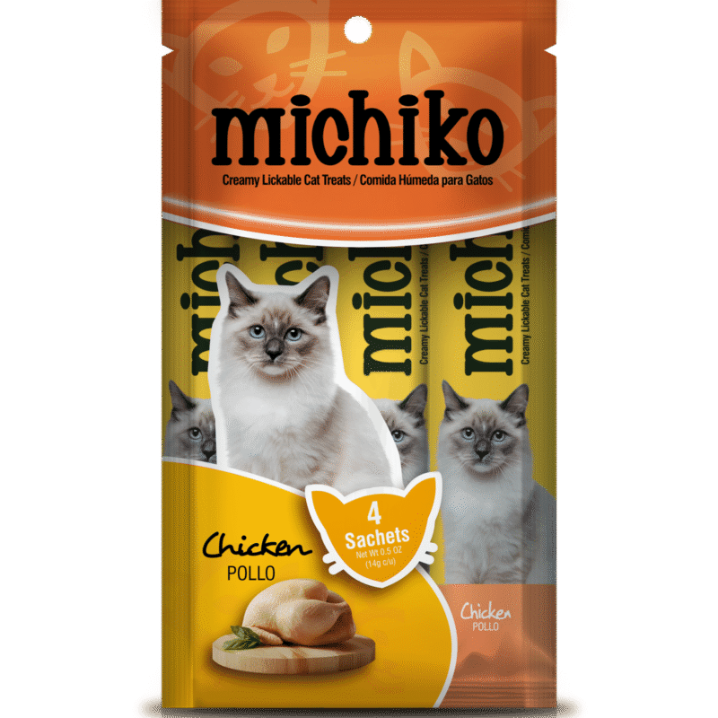 MICHIKO SNACK CREMOSO POR 4 UNIDADES POLLO 14GR