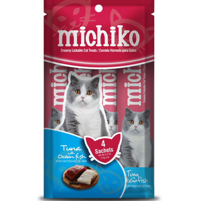 MICHIKO SNACK CREMOSO POR 4 UNIDADES ATÚN Y PESCADO 14GR