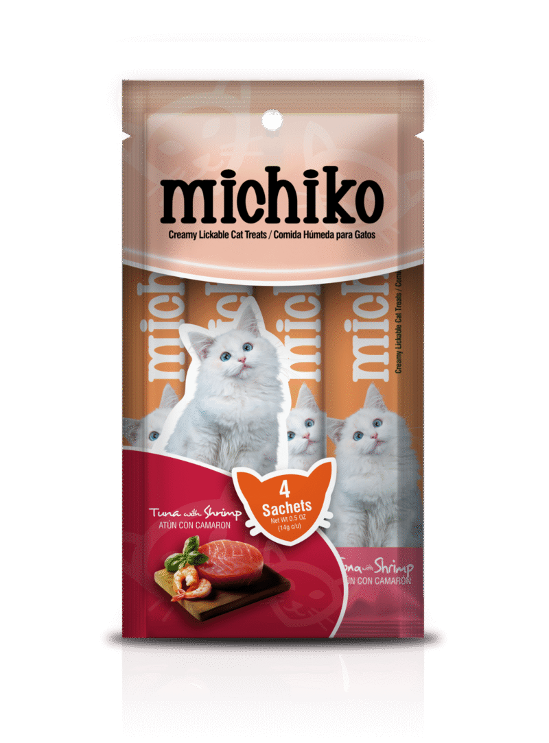 MICHIKO SNACK CREMOSO POR 4 UNIDADES ATÚN Y CAMARÓN 14GR