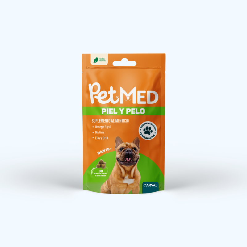 PETMED PELO Y PELAJE PARA PERRO POR  30 GOMAS