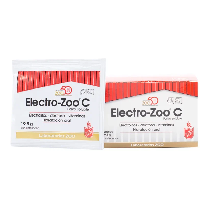 Suero oral en polvo para perros y gatos, Electro-zoo 19.5g - Imagen 3