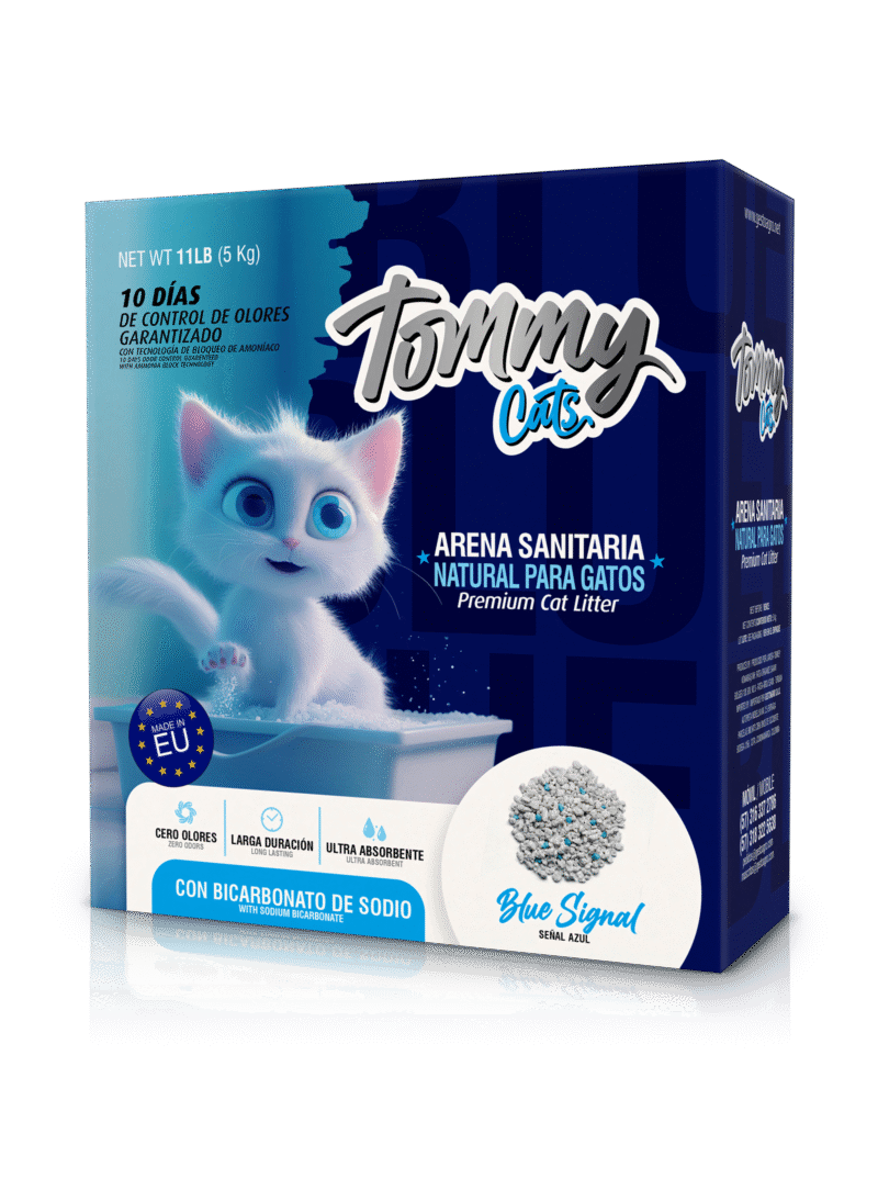 CAJA DE ARENA TOMMY CATS BLUE SIGNAL