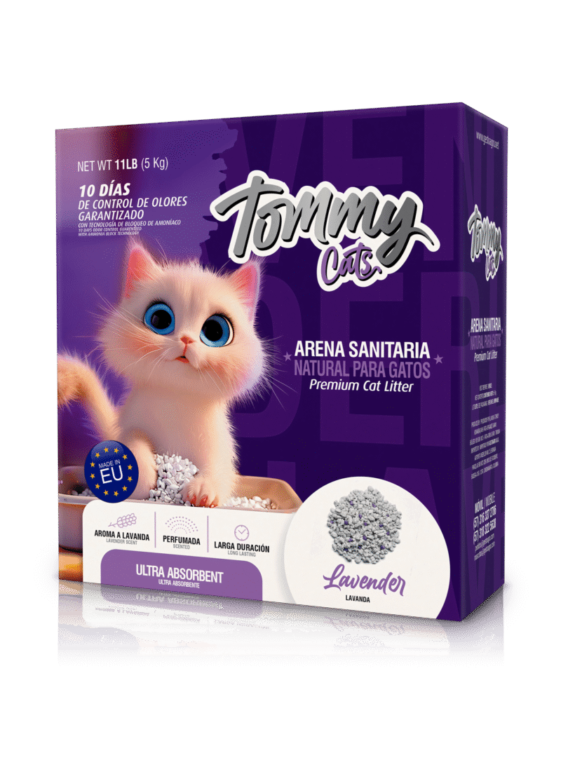 CAJA DE ARENA TOMMY CATS LAVANDA