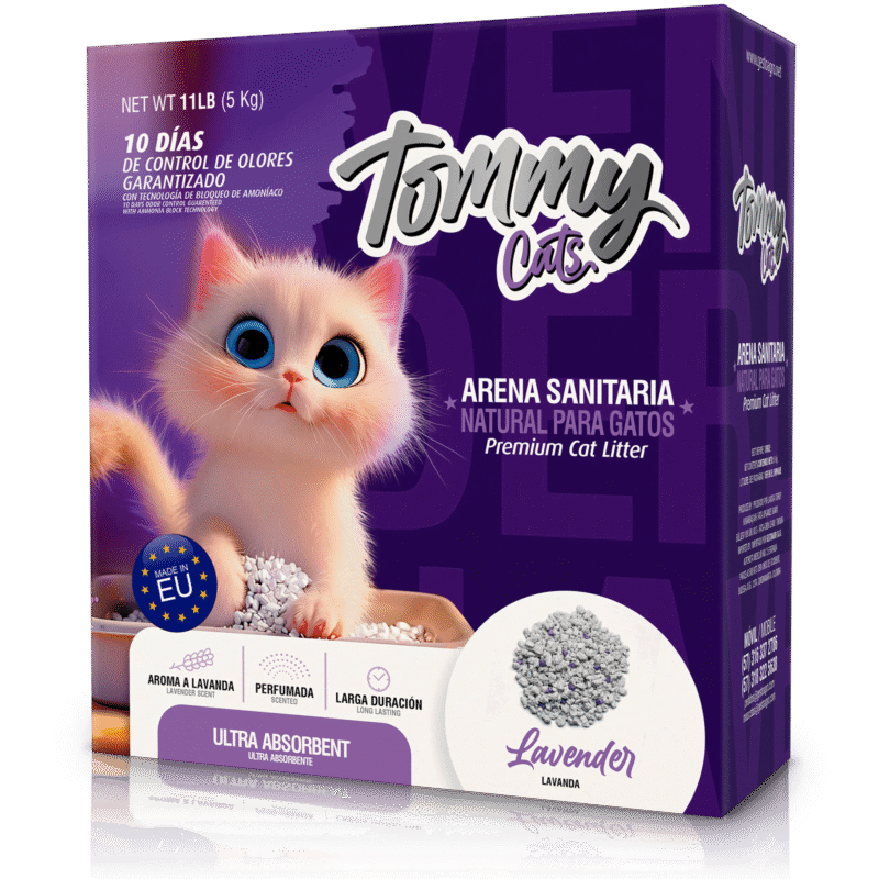 CAJA DE ARENA TOMMY CATS LAVANDA