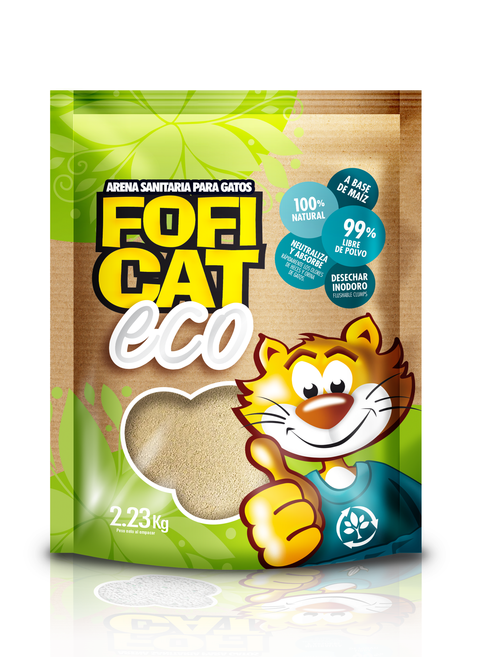 arena-sanitaria-foficat-eco-2.23kg-1-1.png ARENA MARCA FOFI CAT ECO 2.27 KG - Imagen 1