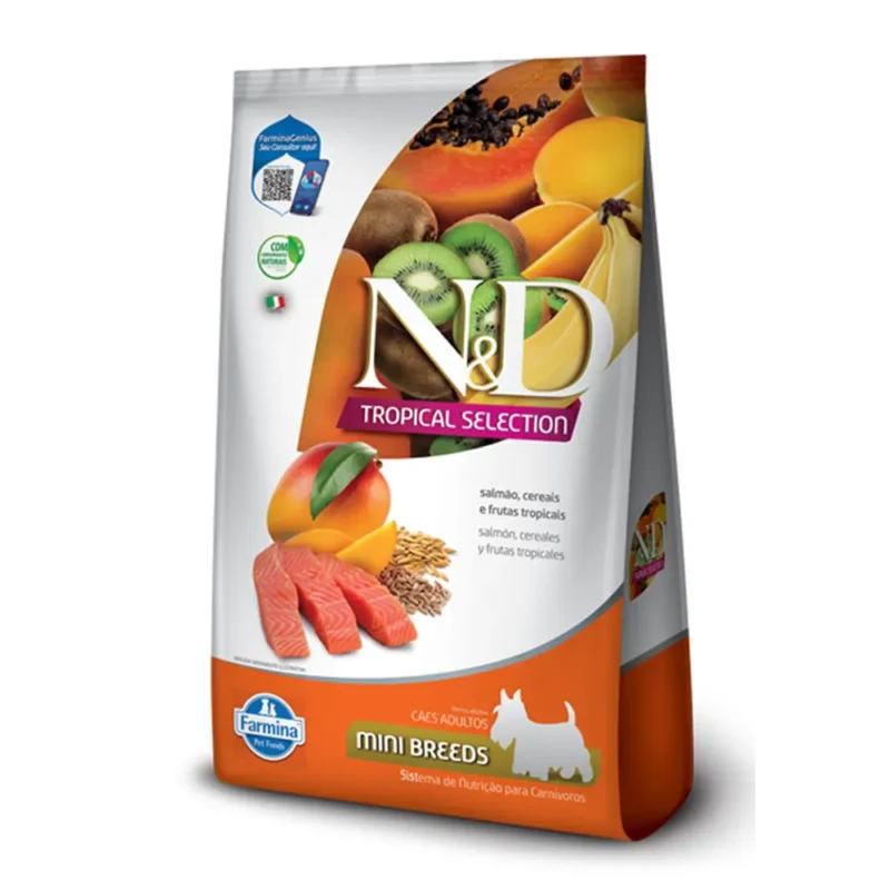 alimento natural para perro mini salmón N&D Tropical