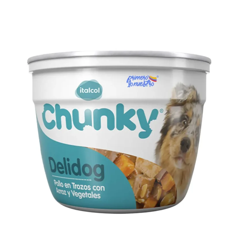 Alimento húmedo para perro todas las razas, Chunky pote trozo pollo y verduras