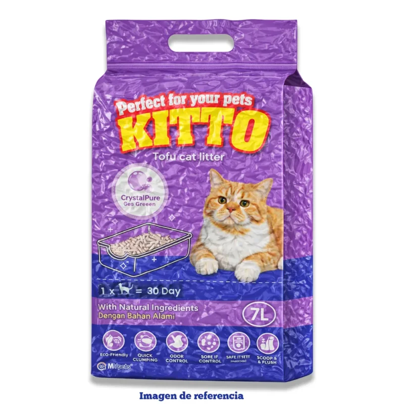 Arena ecológica de tofu para gato Kitto 7lb