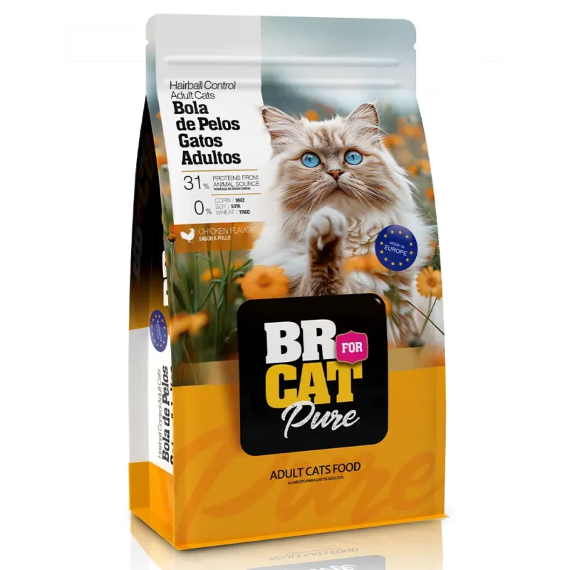 Alimento para gato hairball control Br for cat de pollo