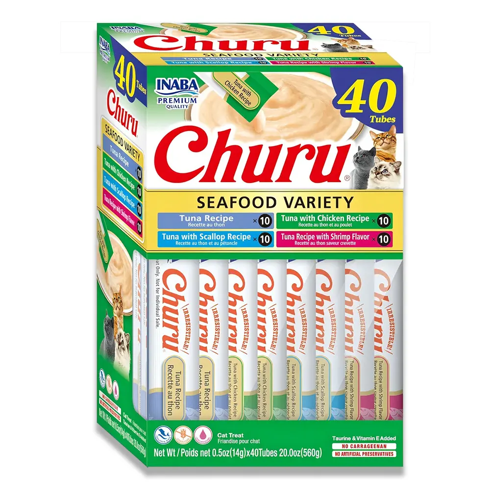 Churu-caja.verde Snack cremoso para gato Churu caja verde multi sabor