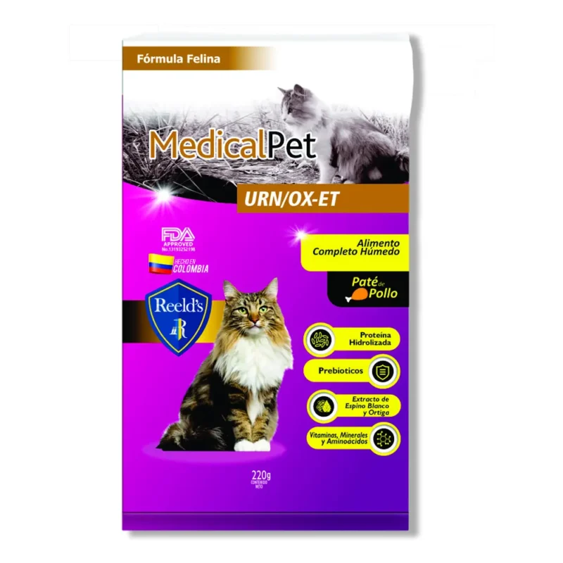 Alimento húmedo preescrito urinario para gato Medical Pet URN/OX/ET