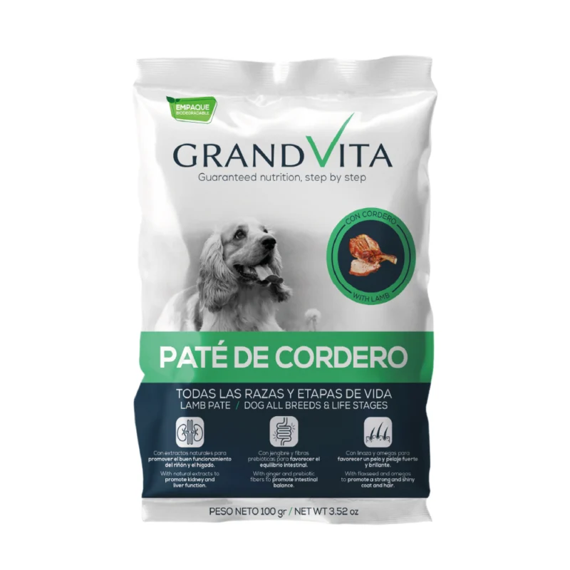 Alimento húmedo para perro Grandvita pate