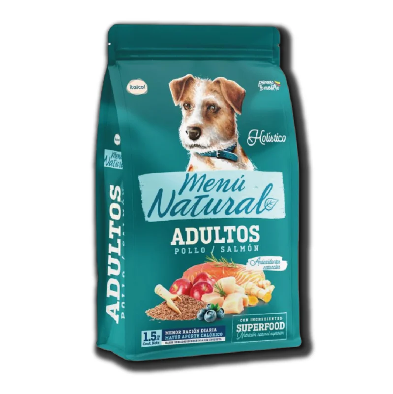 Alimento para perro adulto Menú natural pollo/salmón