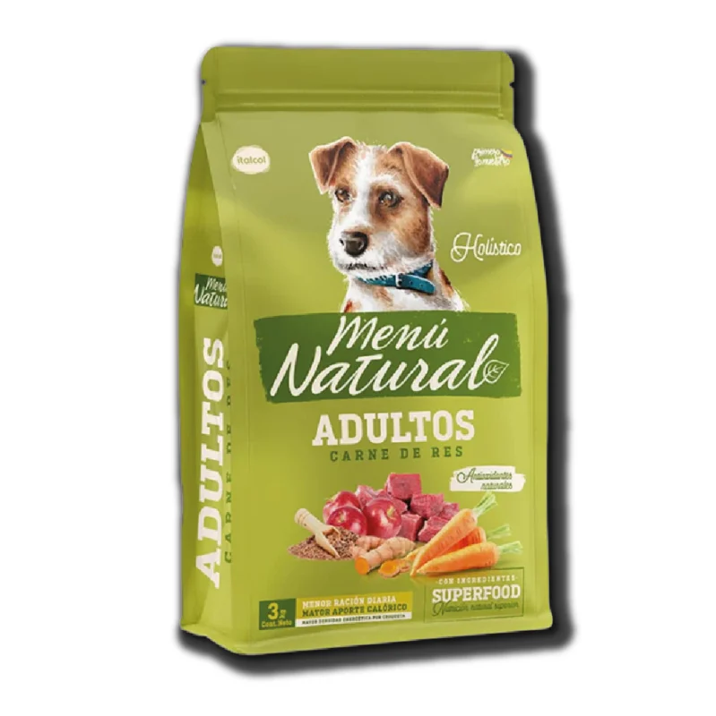 Alimento para perro adulto Menú natural carne de res