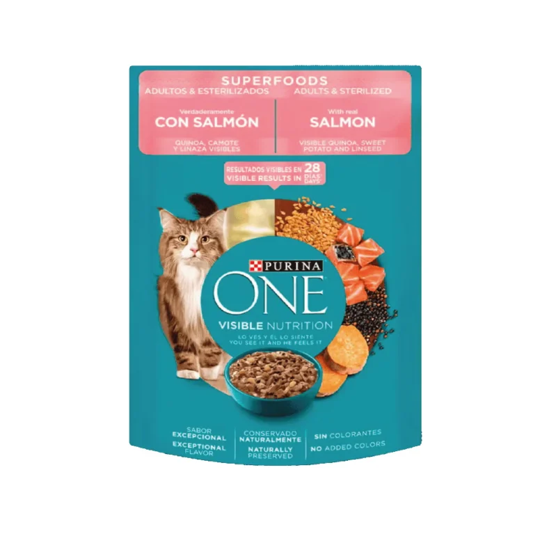 Alimento húmedo para gato One adultos y esterilizados con salmón