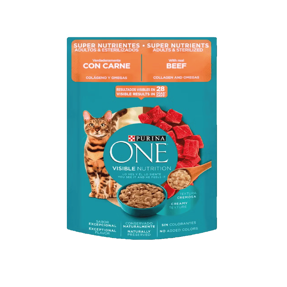 Alimento húmedo para gato One adultos y esterilizados con carne