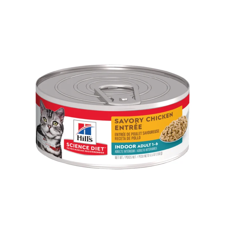 Alimento húmedo para gato Hills indoor pollo 1 a 6 años 5,5 Oz