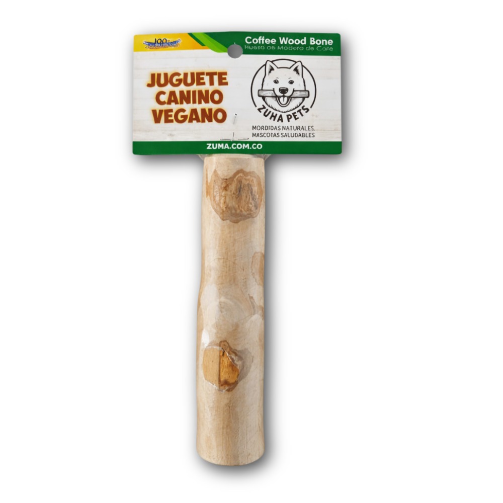 Juguete para perro Zuha palo de madera vegano de café Juguete para perro Zuha palo de madera vegano de café