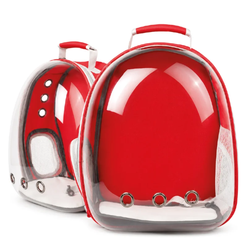 Transportador para gato Calabaza pets morral transparente de lona