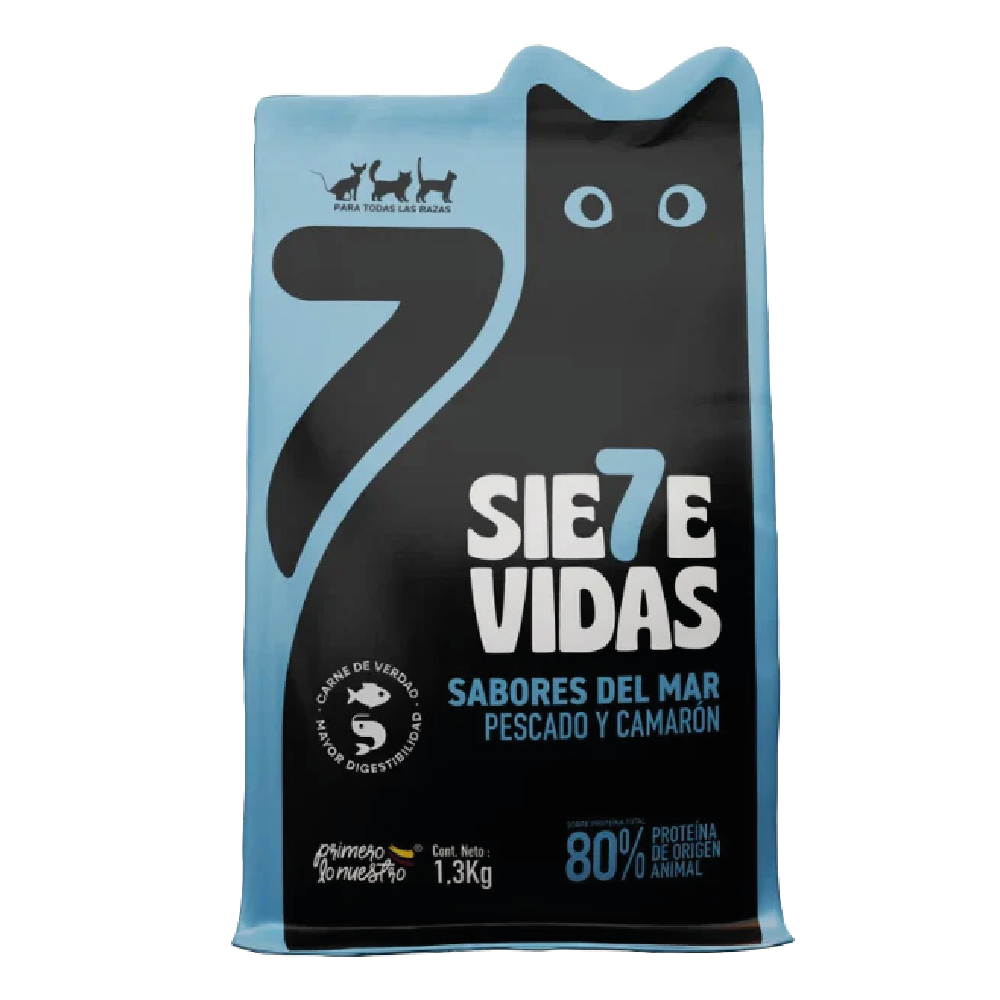 siete-vidas-camaron Alimento para gato adulto Siete Vidas Pescado y Camarón