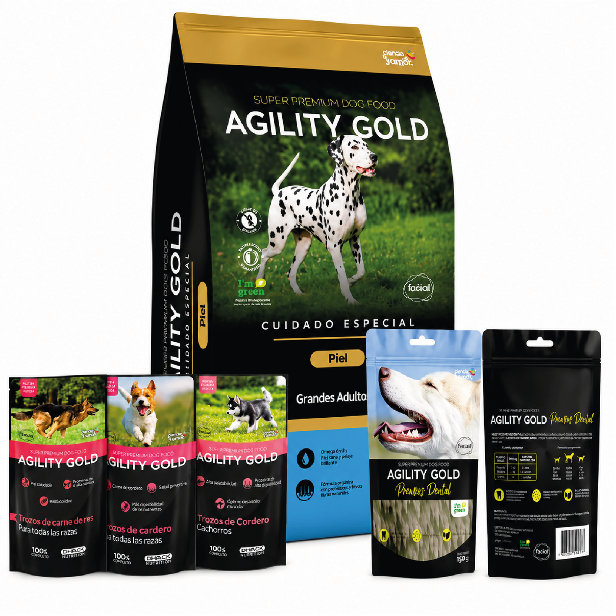 Sin título-1-02 Agility gold grandes adultos piel 8 kg + Agility gold premio dental 150 GR + (gratis) 1 pouch 100 GR (cordero,res,pavo)